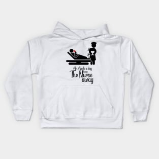 An Apple A Day Keeps The Nurse Away Kids Hoodie